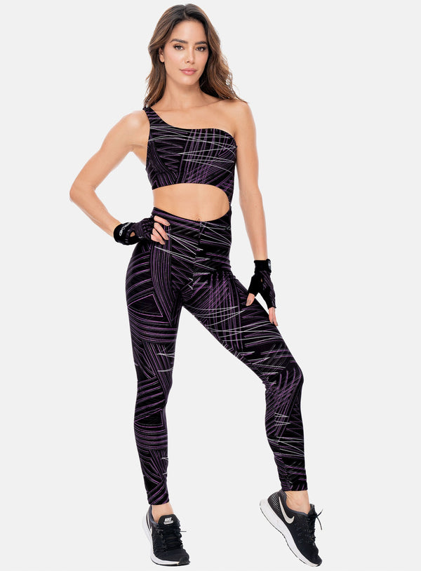 SUBLIMATED WOMEN'S SPORTS LEGGINS WITH INTERNAL ELASTIC ONE SIZE  REF: 106303